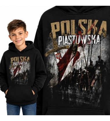 Bluza z kapturem dziecięca Patriotyczna POLSKA PIASTOWSKA